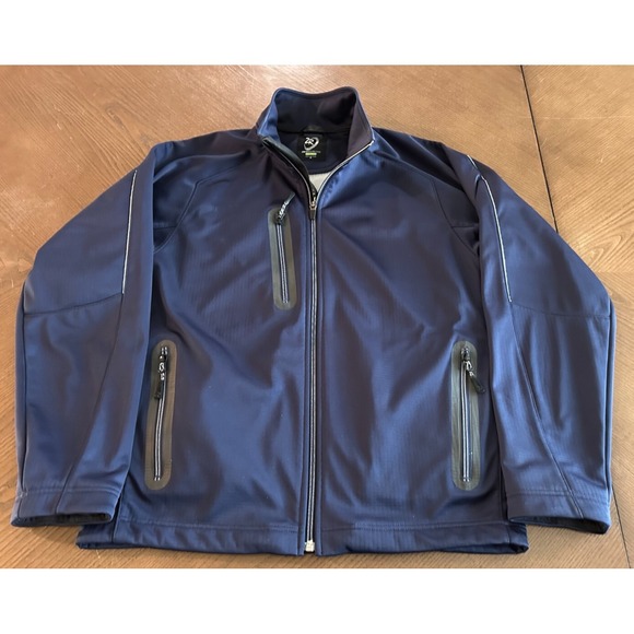 Zero Restriction‎ Golf Jacket Men's Size S Navy Blue Tour Series Full Zip EUC